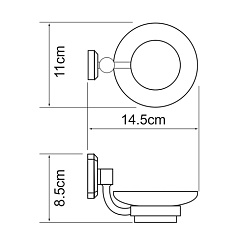 WasserKRAFT Мыльница стеклянная "Oder K-3029" – фотография-3