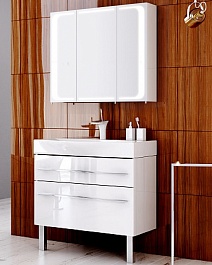 Aqwella Мебель для ванной Милан 100 с ножками – фотография-1