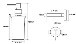 Bemeta Дозатор жидкого мыла Dark 104109010 – фотография-2