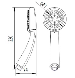 Damixa Душевая лейка Contour 760200300 – фотография-2