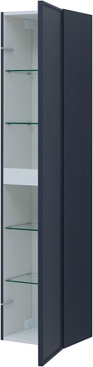 Aquanet Шкаф пенал Арт 35 подвесной маренго матовый – фотография-6