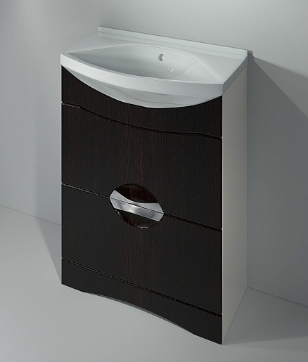 Какса-а Тумба с раковиной "Каприз 65" с ящиками венге – фотография-2