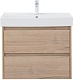 Aquanet Тумба с раковиной Nova Lite 75 подвесная дуб крафт – картинка-15