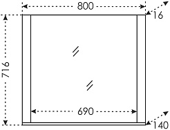 СанТа Зеркало с полкой Венера 80 дуб шале графит – фотография-4