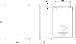 Am.Pm Зеркало X-Joy 50 с подсветкой M85MOX10501S1 – фотография-11