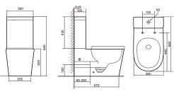 Iberica Blanca Унитаз компакт Burgos Alto с сиденьем микролифт – фотография-2