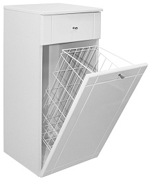 Mixline Полупенал для ванной Посейдон 35 с корзиной – фотография-1