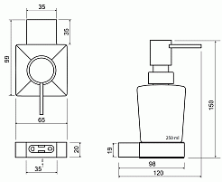Bemeta Дозатор жидкого мыла Via 135009042 – фотография-2