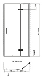 WasserKRAFT Душевая дверь Aller 10H05RB – фотография-2