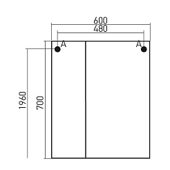 Mixline Зеркало-шкаф Милан 60 – фотография-2