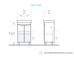 Vigo Мебель для ванной Minor 50 белая – фотография-8