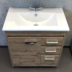 Comforty Мебель для ванной Марио 75 дуб темный – фотография-5