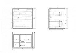 Dreja Тумба с раковиной Q 55 подвесная – фотография-3