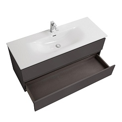 BelBagno Тумба с раковиной Kraft 120 подвесная Темно-Серый матовый с раковиной BB-8099-120 – фотография-6