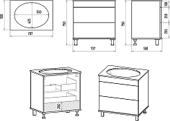 Brevita Тумба под раковину Enfida 70 зеленая – фотография-6