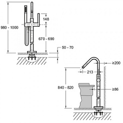 Jacob Delafon Смеситель напольный Stillness E97344-CP – фотография-3