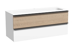 Sancos Тумба с раковиной Delta 120 дуб светлый/белый раковина Grace 121 CN7017 – фотография-1