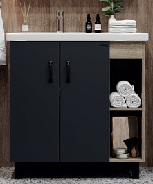 Onika Тумба с раковиной Тимбер 80 серый /дуб сонома – фотография-1