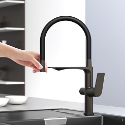 Tokito Смеситель для кухни MITSUISHI вороненая сталь TOK-MIT-1012GM – фотография-2