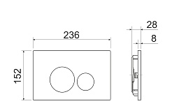 Ceramicanova Система инсталляции для унитазов Envision CN1001W с кнопкой смыва Round белый – фотография-5