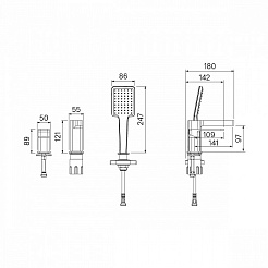 Iddis Смеситель Slide SLIBG30i07 на борт ванны – фотография-3