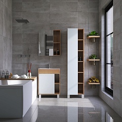 Viant Зеркальный шкаф Бостон 50 дуб вотан – фотография-7