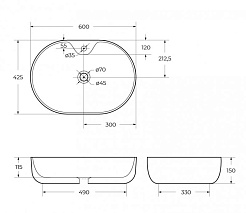 BelBagno Накладная раковина 60/42 BB1151 – фотография-7