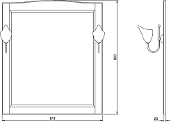 ValenHouse Комплект мебели Эллина 85 слоновая кость, фурнитура хром – фотография-9