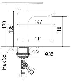 Mixline Смеситель для раковины 35k MLSS36-04 "Steel Kit" хром – фотография-3