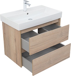Aquanet Тумба под раковину Nova Lite 75 подвесная дуб крафт – фотография-6