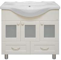 Misty Тумба с раковиной Латте 85 бежевый эмаль