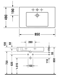 Duravit Раковина Vero 0329850000 – фотография-5
