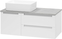 Brevita Тумба с раковиной Cargo 100 подвесная белая матовая – фотография-3