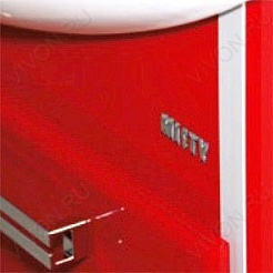 Misty Тумба с раковиной Джулия 120 прямая красная – фотография-2