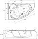 Cersanit Акриловая ванна Kaliope 170x110 L ультра белая – картинка-6
