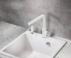 Milacio Смеситель для кухни Ultra MCU.555.WH белый матовый – фотография-5