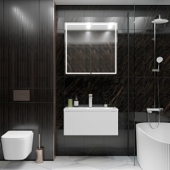 Mixline Мебель для ванной Вектор 80 Марго подвесная белая – фотография-2