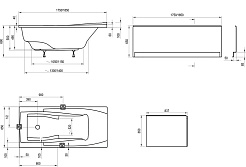 Ravak Акриловая ванна You 185 с переливом – фотография-3