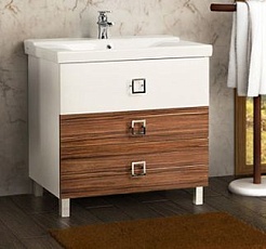 Акватон Тумба с раковиной Стамбул 85 М эбони темный – фотография-1