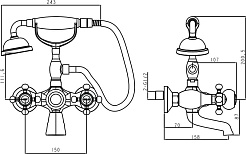 Timo Смеситель Nelson 1914/07Y-CR Gold – фотография-2