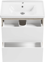 Misty Мебель для ванной Мускат 70 дуб галифакс белый/белая – фотография-5