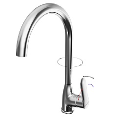 Tokito Смеситель для кухни KANDA хром TOK-KAN-1013 – фотография-5