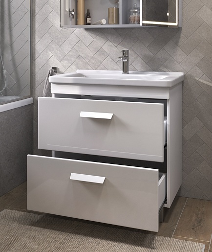 Vigo Мебель для ванной Nova 2-800 2 ящика белая – картинка-5