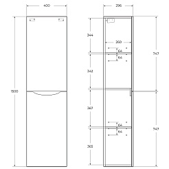 BelBagno Пенал для ванной Fly-Marino 40/150 R Rovere Nature – фотография-6