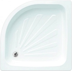 Maroni Поддон стальной эмалированный 90x90x16 полукруг (446029) – фотография-1