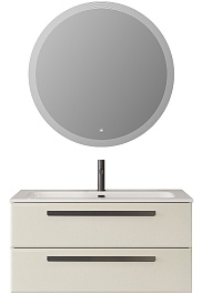 BelBagno Мебель для ванной Eco Cer-N 100 CZR-8073-100 брашированная альпака ручки матовые чёрные – фотография-1