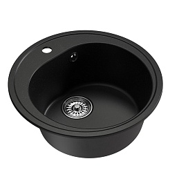 Mixline Мойка кухонная ML-GM11 ультра-черная – фотография-2