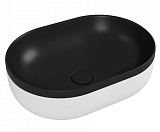 Teymi Раковина накладная в ванную Solli 48 Duo artceramic чёрно-белая матовая T50388