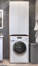 Vigo Шкаф пенал Grani 640 под стиральную машину белый/дуб золотой – фотография-2