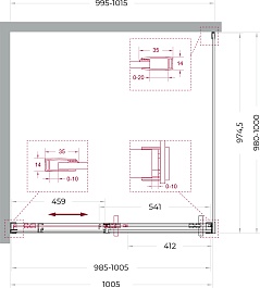 BelBagno Душевой уголок Soft Close-1 SOFT_CLOSE-1-A-1-100-C-Cr 100x100 профиль хром стекло прозрачное – фотография-11
